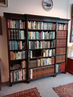 Grote Engelse Mahonie Boekenkast/Bibliotheek in Nieuwstaat, 200 cm of meer, EU, Ophalen of Verzenden, Zo goed als nieuw