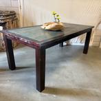 Unieke Eettafel - 200 x 100 - gerecycled teak - TTM Wonen, Huis en Inrichting, Tafels | Eettafels, 100 tot 150 cm, Www.ttmwonen.nl