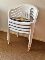 Plastic kuip tuinstoeltjes 4 stuks, Ophalen, Gebruikt, Plastic