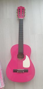 Mooie roze houten K3 gitaar, Muziek en Instrumenten, Snaarinstrumenten | Gitaren | Akoestisch, Klassieke of Spaanse gitaar, Zo goed als nieuw