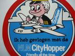 sticker oud F27 fokker vliegtuig nlm klm piloot -3- retro, Verzenden, Zo goed als nieuw, Bedrijf of Vereniging