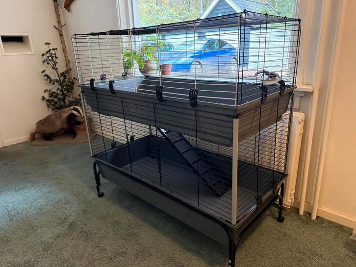 Ferplast kooi vital 120 twee verdiepingen, Dieren en Toebehoren, Knaagdieren en Konijnen | Hokken en Kooien, Gebruikt, Kooi, Minder dan 60 cm