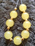 10 mm gele agaat kralen.8 stuks, Ophalen of Verzenden, Nieuw, Kraal