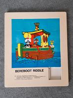 Vintage schuifpuzzel Bereboot  Walt Disney Riddle 1976 p st, Ophalen of Verzenden, Gebruikt