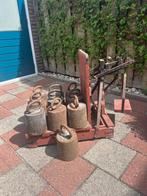 Oude Bascule met gewichten, Antiek en Kunst, Antiek | Gereedschap en Instrumenten, Ophalen