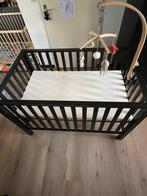 Tweelingbox + Matras + Boxkleed Jollein, Ophalen, Gebruikt, Rechthoekig, In hoogte verstelbaar