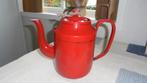 rood emaille koffiekan met bies H20cm, Ophalen of Verzenden