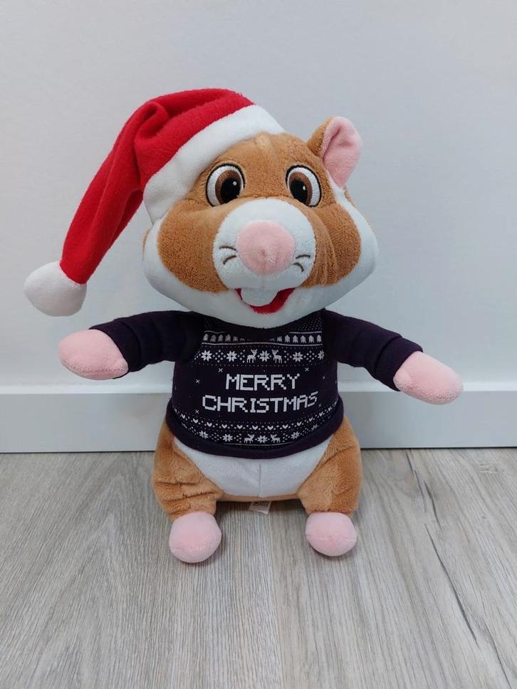 Knuffel hamster Albert Heijn Ah kerstmis Christmas L814, Kinderen en Baby's, Speelgoed | Knuffels en Pluche, Zo goed als nieuw