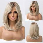 Pruik schouderlang bob model met steil haar 8024, Verzenden, Nieuw, Pruik of Haarverlenging