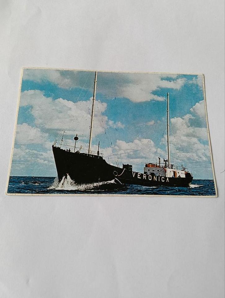 Oude stikker van het schip Veronica, Verzamelen, Scheepvaart, Ophalen of Verzenden