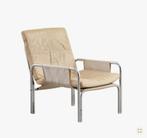 Buisframe stoel chroom en leer jaren 70, Ophalen, Gebruikt, Metaal, Mid-century modern