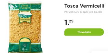 19 zakken TOSCA Vermicelli beschikbaar voor biedingen