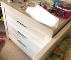 TWF ladekast, ledikant 120x60 en wandrek. Whitewash kleur., Kinderen en Baby's, Kinderkamer | Complete kinderkamers, Ophalen, Zo goed als nieuw