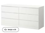 Malm kast IKEA wit, 150 tot 200 cm, 5 laden of meer, Minder dan 100 cm, 25 tot 50 cm