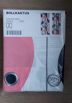 Retro Vintage  Ikea gordijnen stof lap roze oranje zwart wit, Huis en Inrichting, 200 cm of meer, Nieuw, Ophalen of Verzenden