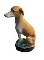 antiek beeldje windhond Staffordshire, Ophalen of Verzenden