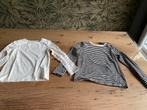110-116 H&M organic cotton|set v 2 basic truitjes|nieuwstaat, Meisje, Ophalen of Verzenden, Zo goed als nieuw, Shirt of Longsleeve