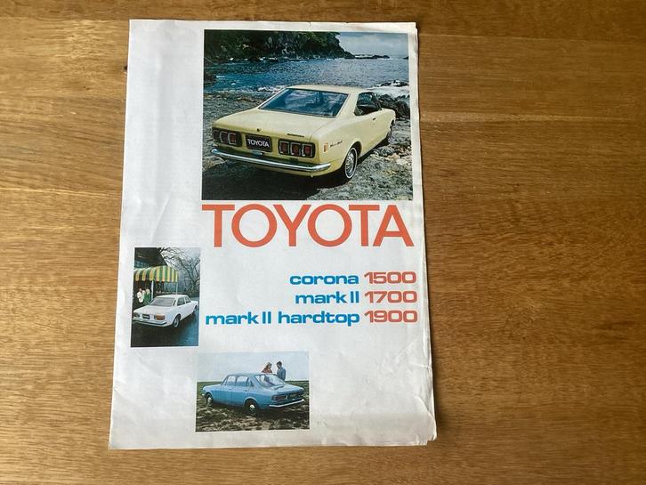Toyota Corona Mark II Brochure - Jaren 70, Boeken, Auto's | Folders en Tijdschriften, Gelezen, Toyota, Ophalen of Verzenden