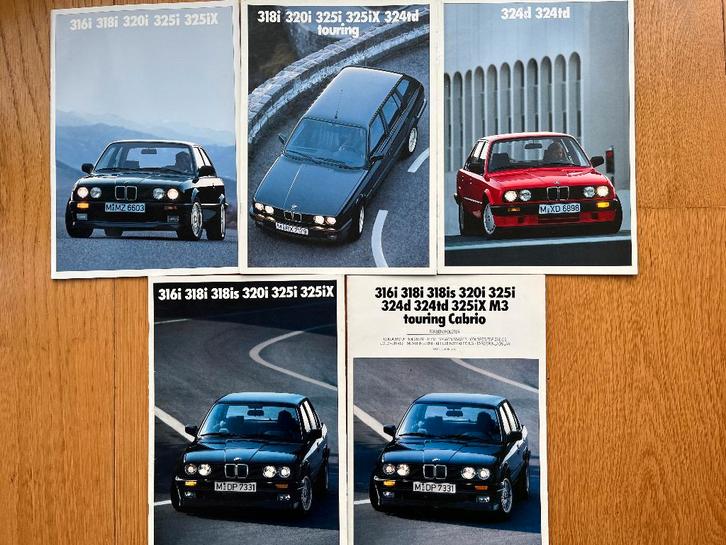 5x BMW 3-serie brochures 1988 – 1990, Boeken, Auto's | Folders en Tijdschriften, Zo goed als nieuw, BMW, Verzenden