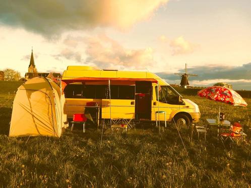 Zeer unieke, comfortabele Ford Transit camper + nieuwe APK!, Caravans en Kamperen, Campers, Particulier, tot en met 5, Buscamper of Camperbus
