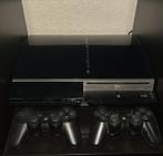 PlayStation 3 (PS3) • zwart • 2 controllers, Met 2 controllers, Ophalen of Verzenden, Zo goed als nieuw, 320 GB