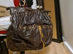 Leren Hobo Schoudertas met Veel Vakken, Sieraden, Tassen en Uiterlijk, Tassen | Damestassen, Ophalen of Verzenden, Gebruikt, Bruin