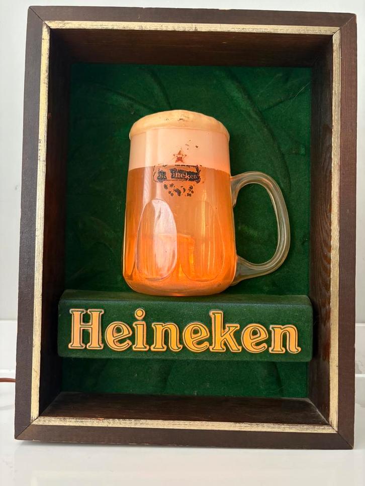 Diverse Heineken verlichting en lichtbakken / lichtreclame, Verzamelen, Biermerken, Zo goed als nieuw, Reclamebord, Plaat of Schild