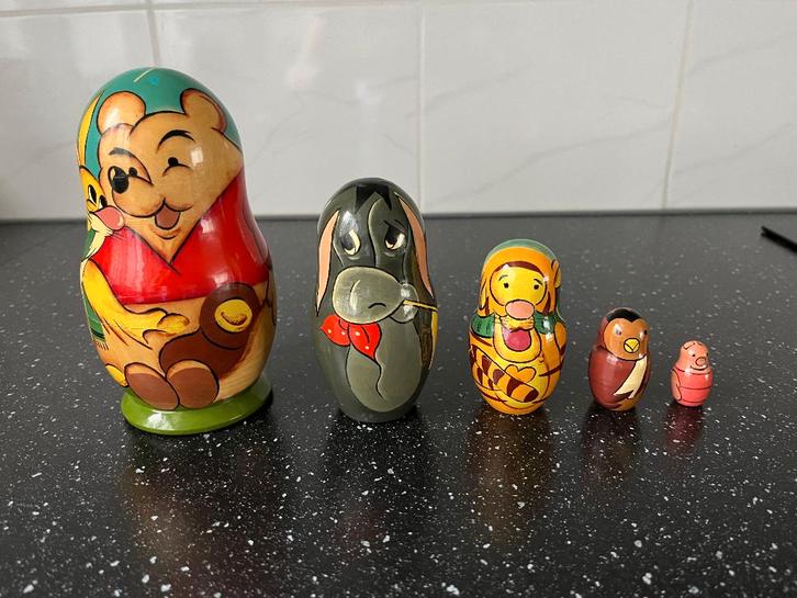 Matroesjka Winnie de Poeh, Verzamelen, Disney, Zo goed als nieuw, Beeldje of Figuurtje, Winnie de Poeh of vrienden, Ophalen