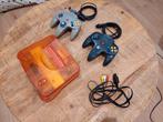 Fire Orange Funtastic Nintendo 64 console, Spelcomputers en Games, Spelcomputers | Nintendo 64, Ophalen of Verzenden, Gebruikt
