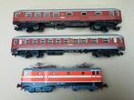 Marklin E-Lok treinset 3043 met wagons 4030 en 4031., Wisselstroom, Ophalen of Verzenden, Märklin, Gebruikt