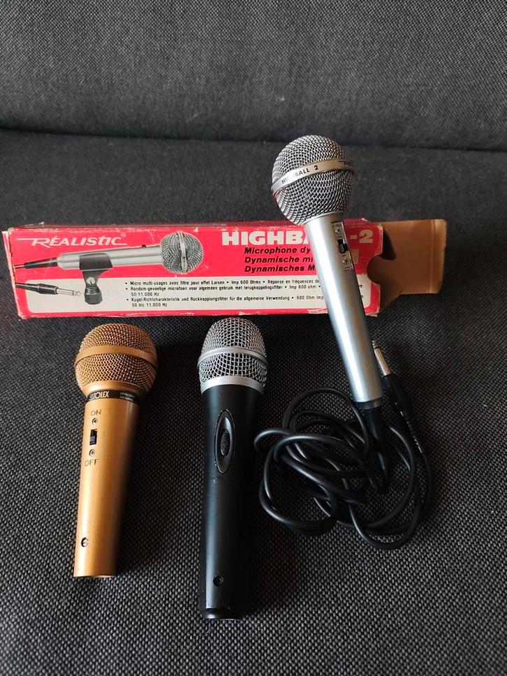 3 x microfoon, los te koop of alle 3 in 1 koop, Muziek en Instrumenten, Microfoons, Gebruikt, Zangmicrofoon, Ophalen of Verzenden