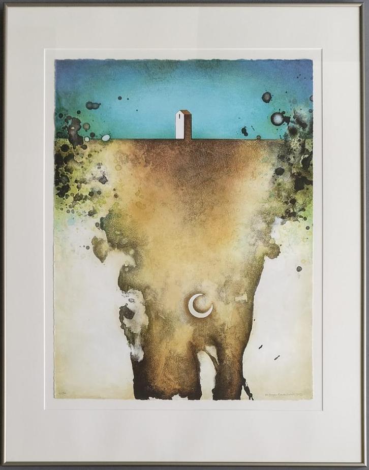 Jurjen Ravenhorst - ingelijste gesigneerde litho, Antiek en Kunst, Kunst | Litho's en Zeefdrukken, Ophalen