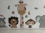 Houten muurdecoratie jungle dieren babykamer, Ophalen of Verzenden, Zo goed als nieuw, Wanddecoratie