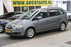 Opel Zafira 1.8 Temptation Automaat 7 Persoons, Airco, Trekh, Auto's, Parkeersensor, Stof, 74 €/maand, Zwart