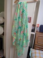 Zgan sjaal groene sjaal met gekleurde kruisjes, Ophalen of Verzenden, Zo goed als nieuw, Maat 46/48 (XL) of groter, Sjaal