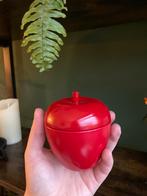Rode appel kaars / theelichthouder GRATIS, Ophalen, Gebruikt, Metaal, Minder dan 25 cm