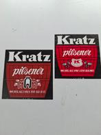 Kratz Pilsener bieretiketten, Verzamelen, Ophalen of Verzenden, Zo goed als nieuw, Viltje(s), Overige merken