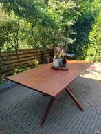 Hardhouten tuintafel op matrix-poot, Ophalen, Zo goed als nieuw, Rechthoekig, Hout