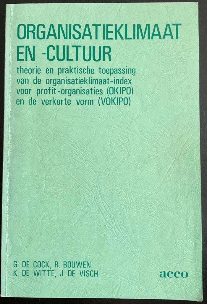 Organisatieklimaat en -Cultuur, Boeken, Advies, Hulp en Training, Gelezen, Ophalen of Verzenden