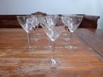 10 art deco wijnglazen met gravering, Ophalen of Verzenden