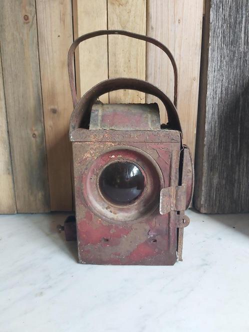 Leuke oude britse spoorweg / trein / sein lamp, Antiek en Kunst, Curiosa en Brocante, Verzenden