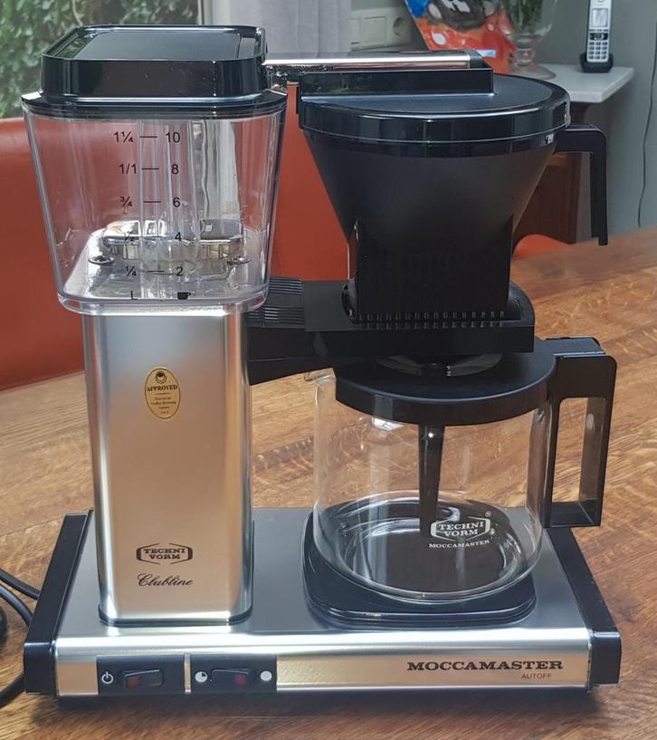 Moccamaster Clubline Koffiemachine, Witgoed en Apparatuur, Koffiezetapparaten, Zo goed als nieuw, Gemalen koffie, Overige modellen