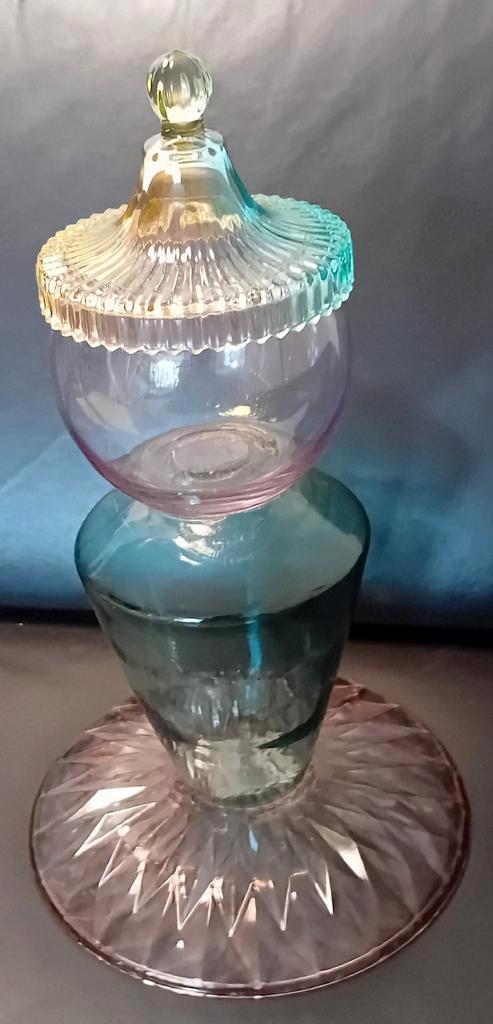 D'art du glass, vintage glas art tafelstuk  uit Frankrijk., Antiek en Kunst, Antiek | Glas en Kristal, Ophalen of Verzenden