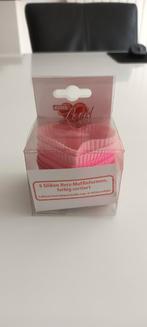 6 siliconen hartjes roze voor cupcakes, Hobby en Vrije tijd, Taarten en Cupcakes maken, Ophalen of Verzenden, Zo goed als nieuw
