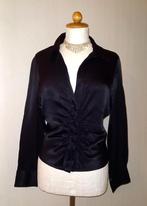 Zwart satijnen blouse maat L   merk Zara, Verzenden, Maat 42/44 (L), Zo goed als nieuw, Zara