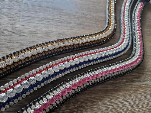 Bling frontriem: pony, cob, full, x-full, Dieren en Toebehoren, Paarden en Pony's | Hoofdstellen en Tuigage, Nieuw, Ophalen