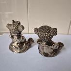 Verzilverde beertjes, Verzamelen, Beelden en Beeldjes, Ophalen of Verzenden, Zo goed als nieuw, Dier