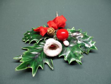 Vintage oude grotere corsage kerst versiering beschikbaar voor biedingen