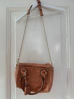 Leren Caroline Biss Tas - Beige/Pasteloranje, Ophalen of Verzenden, Gebruikt, Beige, Handtas