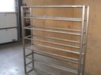 stellingkast RVS met legborden, Ophalen, Gebruikt, Aluminium